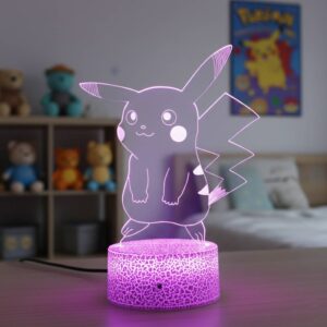 Adorable Pika 3D Illusion LED Lamp | Color-Changing Night Light
